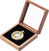 Walnut Wood Pocket Watch Gift Box with Clear Acrylic Lid Portable Single Pocket Watch Display Storage Travel Case Organizer for Men Women (Black Inner)