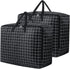 75L Large Storage Bags 2 Pcs Clothes Storage Bags with Zips Heavy Duty Oxford Cloth Moving Bags Waterproof Underbed Storage Bag for Clothes,Blankets,Pillows,Bedding