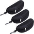 3pcs Zipper Hard Shell Sunglasses Case Eyeglasses Case Portable Travel Glasses Case with Plastic Carabiner Hook