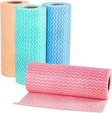 Disposable Cleaning Towel (4 Rolls /200pcs) Reusable Cleaning Wipe, Dish Towels Dish Rags Reusable Quick-Dry