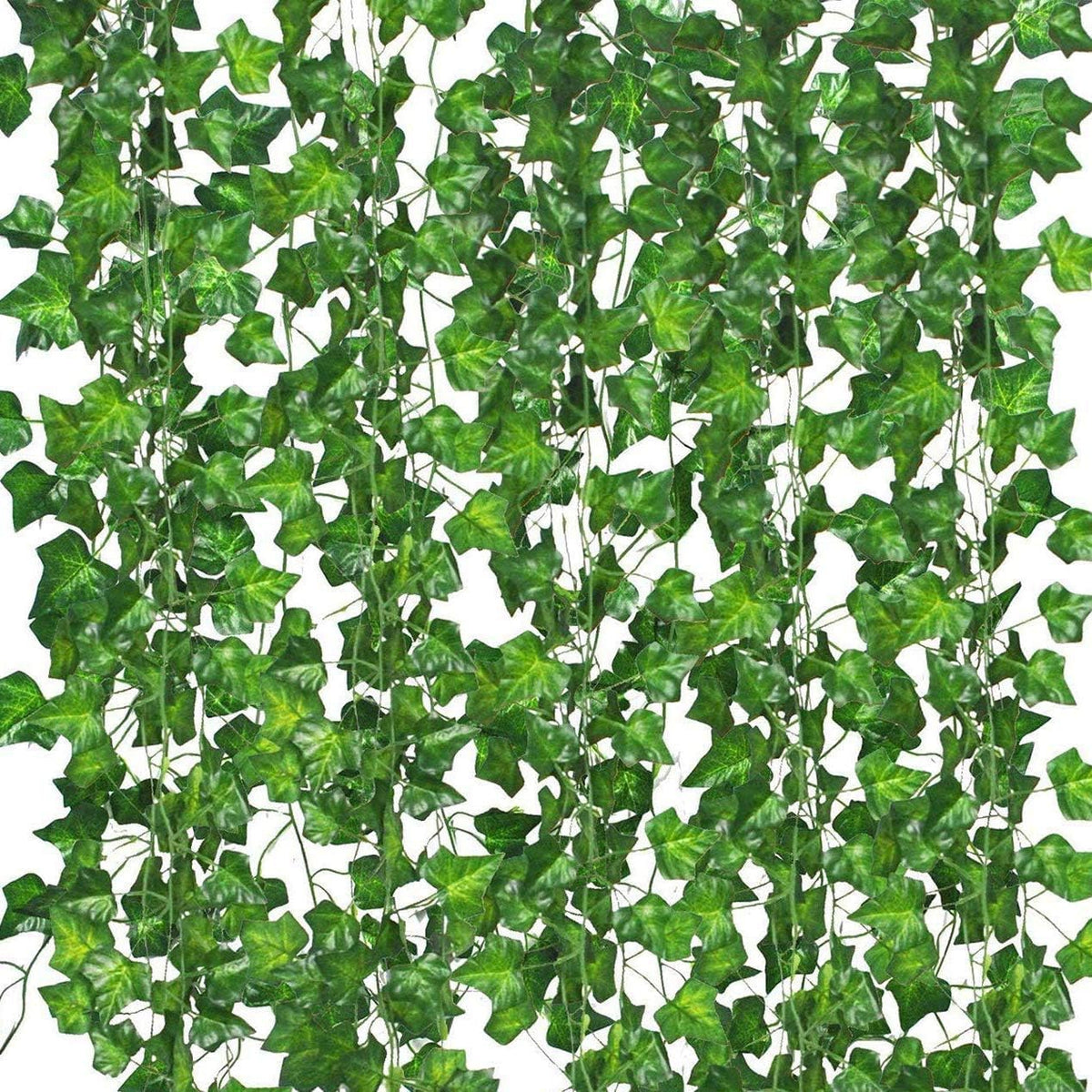 48 Pack Fake Vines for Room Decor Artificial Ivy Garland with Clip Green Flowers Hanging Plants Faux Greenery Leaves Bedroom Aesthetic Decor for Home Garden Wall Wedding