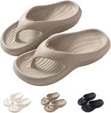 Arch Support Pillow Slides Flip Flops for Women Men, 2025 Summer Orthopedic Cloud Slides Soft Non-slip