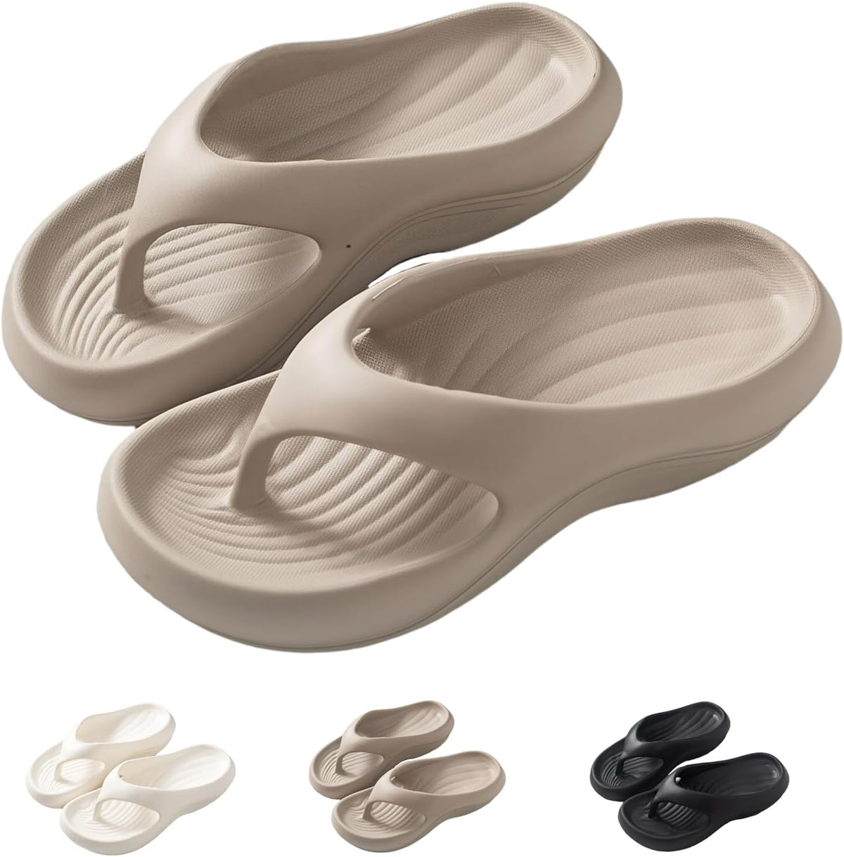 Arch Support Pillow Slides Flip Flops for Women Men, 2025 Summer Orthopedic Cloud Slides Soft Non-slip