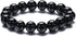 Natural 10-12mm Gorgeous Semi-Precious Gemstones Healing Crystal Stretch Elastic Beaded Bracelet Unisex Yoga Meditation Relax Anxiety Bangle for Womens Mens