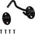 3-inch Heavy Duty Hook and Eye Latch - 1x Barn Door Lock, 4X Mounting Screws - Stainless Steel Hooks for Door, Windows, Sheds, Fences, Gates, Closets, Cabinets