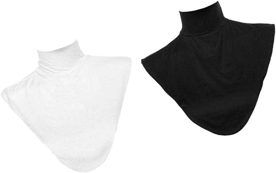 Fityle 2/pieces Stretchy Modal Detachable Turtleneck Dickey Collar Neck Hijab Extension