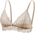Lace Bralettes for Women Adjustable Strap Sexy V Neck Unpadded Wire Free Incomeplete See Through