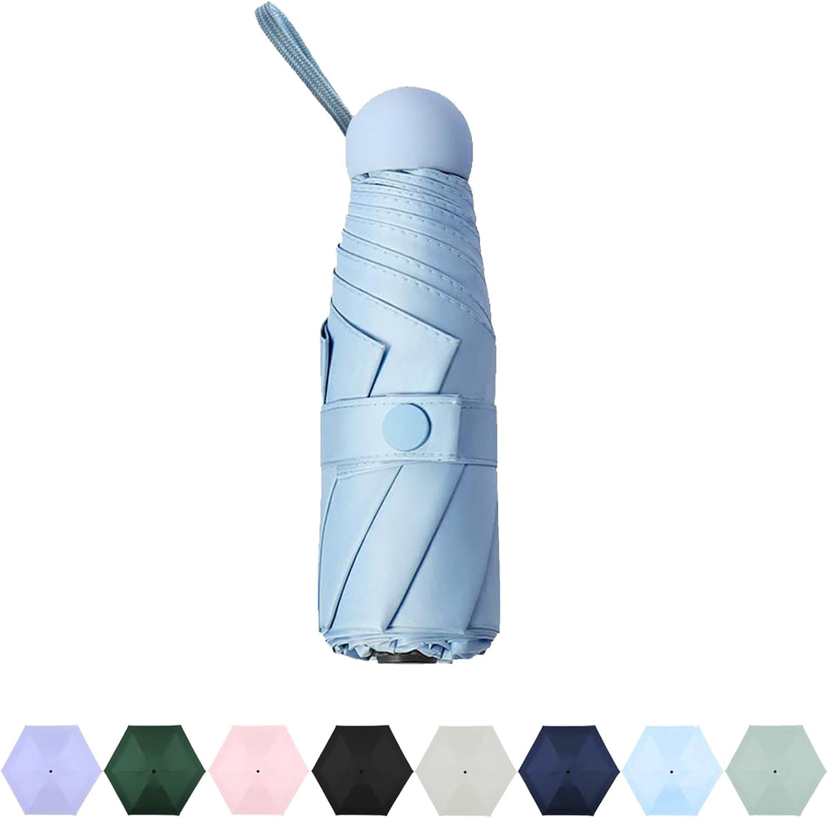Travel Compact Rain Umbrella Lightweight Portable Folding Umbrella for Car Backpack Purse Men Women