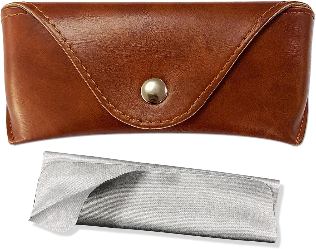 Portable PU Leather Sunglasses Pouch Soft Eye Glasses Carry Case for Women Men