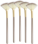 Slim Soft Facial Fan Brush,Makeup Cosmetic Multi Use, Mask Acid Applicator for Glycolic Peel Masques,Chemical Peel Brush,Pack of 5