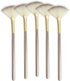 Slim Soft Facial Fan Brush,Makeup Cosmetic Multi Use, Mask Acid Applicator for Glycolic Peel Masques,Chemical Peel Brush,Pack of 5