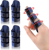 Trigger Finger Splint, Finger Splints for Straightening & Trigger Finger & Broken Finger,Finger Brace Fits Index Finger - Middle Finger - Ring Finger (Blue-4pcs, One Size)