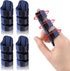 Trigger Finger Splint, Finger Splints for Straightening & Trigger Finger & Broken Finger,Finger Brace Fits Index Finger - Middle Finger - Ring Finger (Blue-4pcs, One Size)