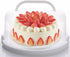 Large 10 Inch Cake Carrier Keeper Stand with Handles and Lids Container for Transport Cake Holder Tray with Cover Round Cupcake Storage Kitchen Cooking Box
