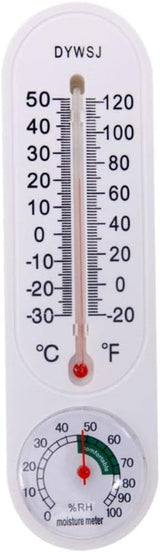Indoor Outdoor Thermometer Wall Thermometer,Thermometer Hygrometer Humidity Monitor Temperature Humidity Gauge Meter with Celsius/Fahrenheit (℃/℉) for Patio Garden(White)