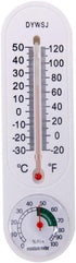 Indoor Outdoor Thermometer Wall Thermometer,Thermometer Hygrometer Humidity Monitor Temperature Humidity Gauge Meter with Celsius/Fahrenheit (℃/℉) for Patio Garden(White)