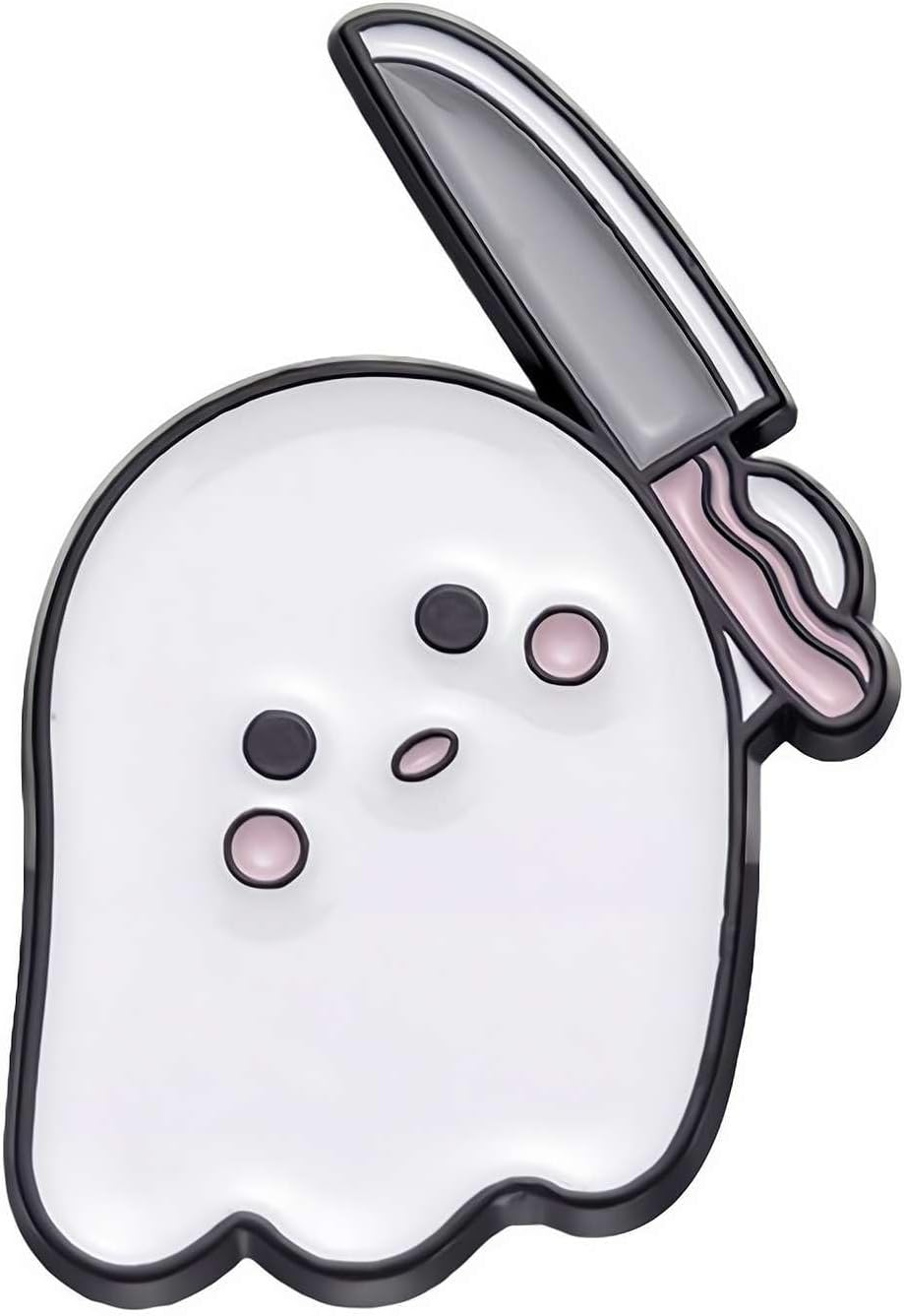 Ghost Halloween Pins Brooch,Cute Ghost Pins Halloween Cartoon Brooch Pins Gothic Lapel Badges for Women Men Jackets Backpack Clothes Decoration