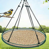 Bird Seed Catcher Tray for Hanging Bird Feeder, Large Outdoor Platform Tray with Adjustable Hanging Hoop, Deep Birdseed Holder for Hummingbird and Bee Feeders in Garden, Lawn, Backyard (L)