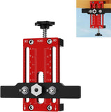 Cabinet Door Installation Positioner, Aluminum Alloy Cabinet Hardware Jig, Adjustable Length Cabinet Installation Tool, Effortless Alignment Door Installation Tools for Most Cabinet Doors (Red)