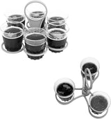 Rotating Cup Holder Fold Away Cup Carrier,Portable Drink Carrier for Big Cups,Reusable Drink Delivery Carrier with Handle for Festival Sports