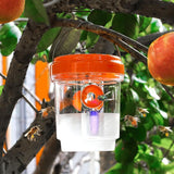Solar Wasp Trap Outdoor Hanging,Solar Powered Bee Trap Reusable Fly Traps Outdoor Hanging Wasp Killer for Indoor Outdoor Patio Garden Home(Orange)