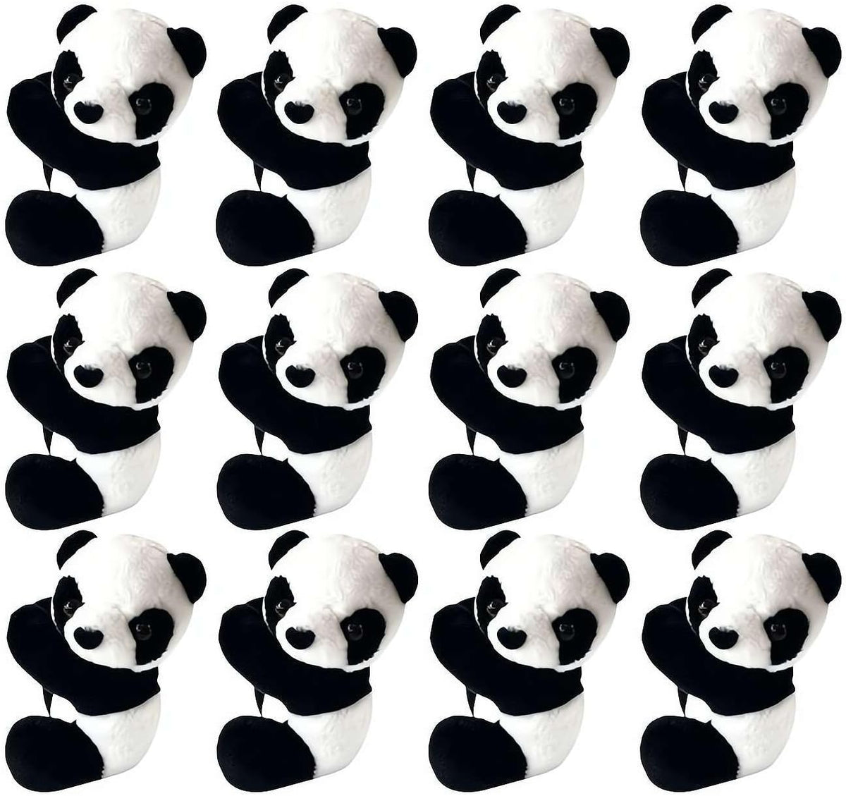 Mini Panda Figurines,Cute Panda Bamboo Toys Panda Cake Decoration,Panda Clips Curtain Holder,Home Decoration Plant Pots Bonsai Craft Decor,Chinese Style Souvenir