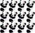 Mini Panda Figurines,Cute Panda Bamboo Toys Panda Cake Decoration,Panda Clips Curtain Holder,Home Decoration Plant Pots Bonsai Craft Decor,Chinese Style Souvenir