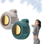 Portable Silent Mini Bladeless Fan Clip On, Portable silent mini bladeless electric fan, 3 Speeds Hands-Free Neck Fans Hanging Waist Clip Bladeless Fans for Girlfriend Summer Gift (White+Green)