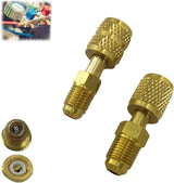R410 R32 R22 Brass Adapter, Reverse Thread Fitting for R410/R32/R22 Mini Split Systems, Vacuum Pump & Gauge Hose Connector, Easy to Install Durability