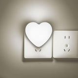 Love Heart Night Lights Plug into Wall - Heart Shape Nursery Nightlight with Light Sensors, Cute Soft LED Nightlight with Soft Warm Light for Bedroom, Nursery, Bathroom, Hallway (White)