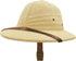 Straw Helmet Pith Bucket Sun Hat Men Vietnam War Army Hat Dad Boater Jungle Safari Explorer Miners Cap (Adjust Chin Cord)