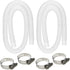 2 Pack 1.25" x 59" Pool Hose, Swimming Pool Replacement Hoses for Above Ground Pools, Pool Pump Hose for Intex Filter Pump 607, 637, 330GPH, 530GPH, 1000GPH, with 4 Metal Clamps