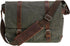 Vintage Genuine Leather Waxed Canvas Briefcase Large Satchel Shoulder Bag Rugged Computer 15.6" Laptop Bag