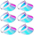 6 Pack Sun Visor Hats Cap Sports Visors Beach Tennis Golf Headwear for Women Men