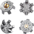 Golf Shoe Spikes Cleat Metal Thread Screw 6mm Dia, 20 Count & 1 Wrench