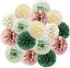 Sage Green Tissue Paper Pompom Decorations 16pcs Sage Green and Dusty Rose Flowers Olive Sage Green Party Decorations for Dusty Rose Bridal Shower Baby Shower Bachelorette Wedding Birthday Engagement