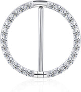 16G Nipple Rings, 2Pcs G23 14mm Solid Titanium Nipple Piercing Jewelry with Clear Shiny Cubic Zircon for Women, 14mm, Titanium, cubic zirconia