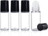 4PCS Essential Oil rolling Bottle, 30ml Portable Transparent Empty Glass Essential Oil Rolling Bottle,Refillable Cosmetic Perfume Rolling Bottle,For Fragrance Essential Oil