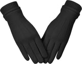 Womens Winter Suede Gloves With Touch Screen Texting Finger Wool Lined Windproof Warm Fashion Dress Gloves