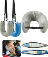 2 Pack Stuffable Travel Neck Pillow for Extra Luggage Clothes Adjustable U-Shapes Airplane Plane Travel Pillow Storage Bag Adjustable Neck Size Travel Essentials Multifunctional Sleeping Rest Cushion