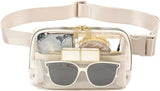 Clear Belt Bag Clear fanny pack stadium approved for Women Men with Adjustable Strap Clear Crossbody Bag Waist Bag for Concerts Sports Travelling Hiking Running, BEIGE, Small, Fashion