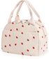 Lunch Bag for Women Girl Cute Strawberry Corduroy Lunch Tote Bags Leakproof Lunch Box Bag Large Capacity Reusable Insulated Cooler Lunch Container for Work, School, Travel or Picnic