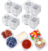 20-Pack Dual-Compartment Sauce Containers with Lids - Reusable Leak-Proof Dressing & Dip Storage for Snacks, Takeout, Travel, and Outdoor Camping