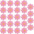 24pcs Flower Iron on Patches, Cute Daisy Flower Patch for Clothes, Sew on Embroidered Applique Patch, Sewing Floral Patches for Clothes Jeans Jackets Bags - Pink (4x4cm)