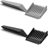2pcs Blend Friend Curved Positioning Fade Comb, Professional Heat Resistant Cutting Comb for Men Salon Hairdresser Clipper Cuts Tools (Black and Grey)