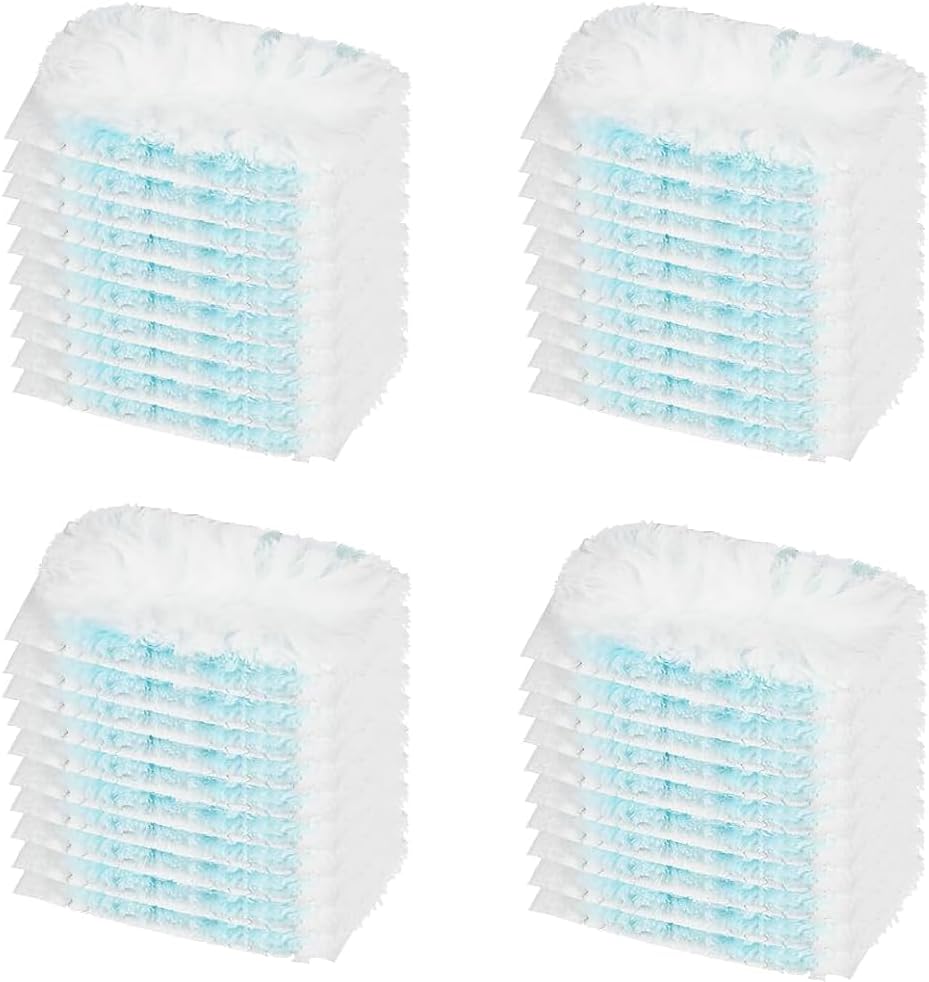 40 Pack Disposable Duster Refills Kit Compatible with Swiffer Dusters 180 Degree Extendable Handle Dusters for Cleaning Home, Office, Blinds, Ceiling (Rodless)