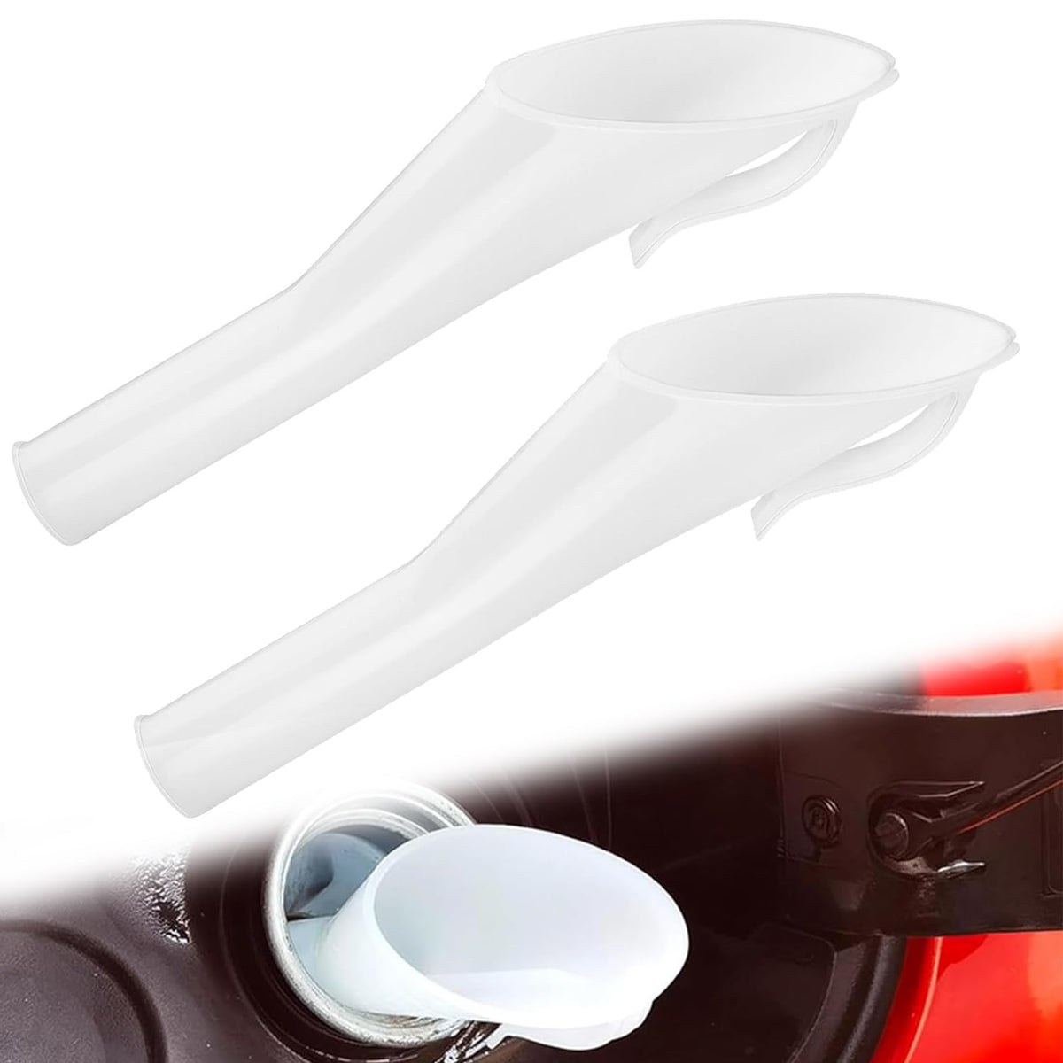2pcs Ford 8U5Z-17B068-B Fuel Filler Funnel Oil Tool for F150 Funnels, Fuel Fill Funnel Fuel Filler Gas Tank Funnel Tube Replace 8U5A17B068AD 8U5Z17B068A for Ford F150 for Lincoln Funnel Oil