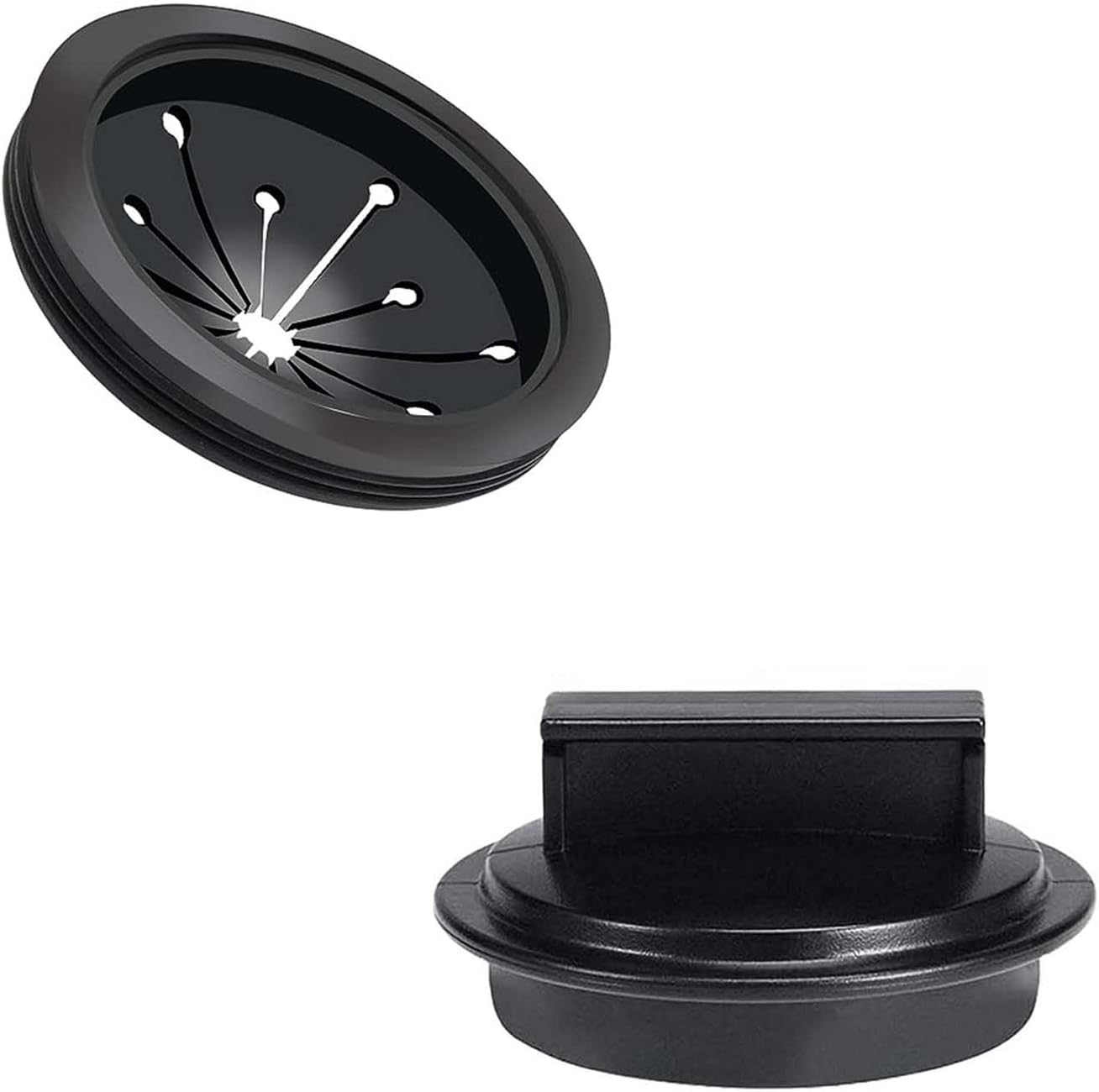 2 PCS/Set Garbage Disposal Splash Guards and Garbage Disposal Plug,Sink Baffle Drain Plugs Universal Rubber Garbage Disposal Splash Guard and Disposal Cover for Waste King in-Sink-Erator