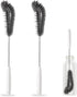 15.7" (40cm) Flexible Long Black Bottle Cleaning Brush for Kitchen and Dining - Perfect for Baby Bottles, Sports Bottles, Glassware, Mugs, Jars, and Stemware (2-pc)