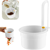 Sink Strainer Basket, Hang on Faucet Kitchen Sink Drain Basket, With Push to Empty & Detachable Fast-Drain Mesh, Multifunctionfor Kitchen Tools for Food Waste Removal & Veggie Washing (white)